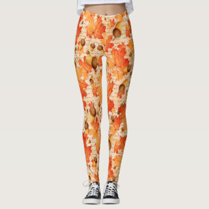 Happy fall yall Thanksgiving Pattern Leggings