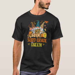 Happy Fall Yall Third Grade Queen Fall Sunflower G T-Shirt