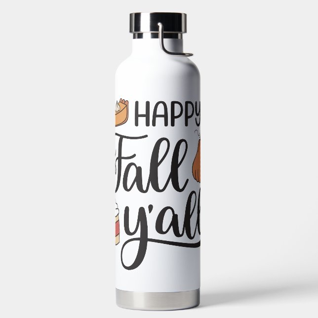 Happy Fall Y'all Water Bottle (Left)