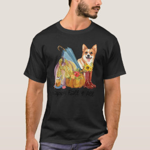Happy Fall Y'all Welsh Corgi Dog Pumpkin Thanksgi T-Shirt