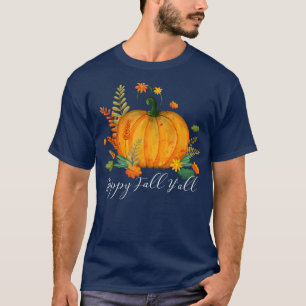 Happy Fall YallWomen Men Pumpkin Cute Autumn T-Shirt