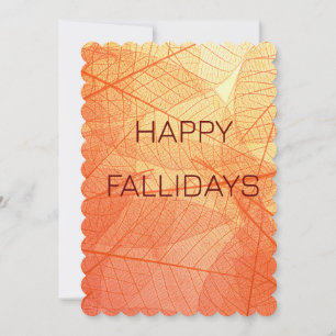 Happy Fallidays, Custom Fall Seasonal Puns Holiday Card