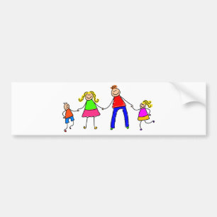 Happy Family Bumper Sticker