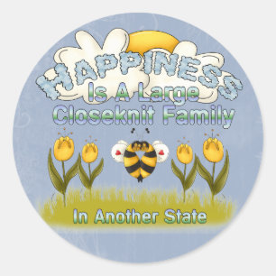 Happy Family Classic Round Sticker