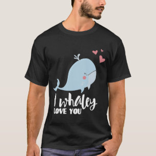 Happy Family Cute Boy I Whaley Love You Valentine' T-Shirt
