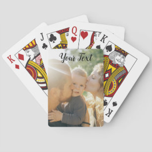 Happy Family Kiss Photo Personalised Custom Playing Cards