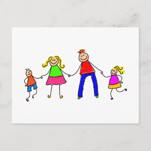 Happy Family Postcard