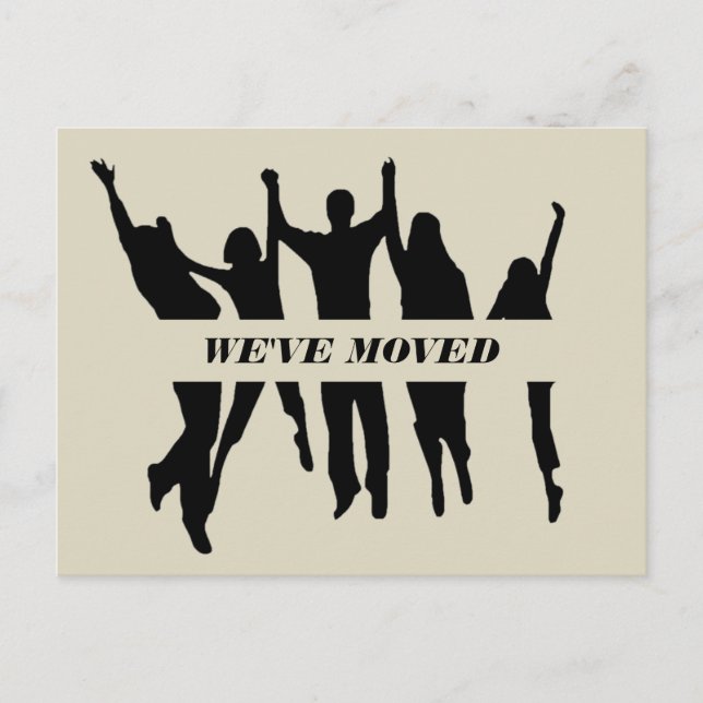 Happy Family Soft Colour New Home Moving Postcard (Front)