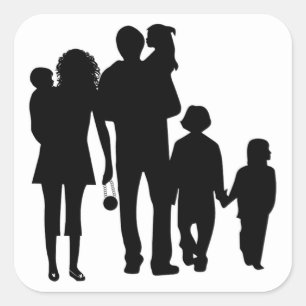 HAPPY FAMILY SQUARE STICKER