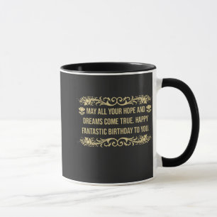 Happy fantastic birthday quote saying mug