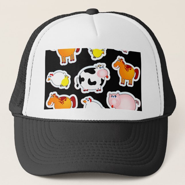 Happy farm background, hat (Front)
