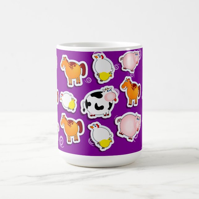 Happy farm background, mug (Center)