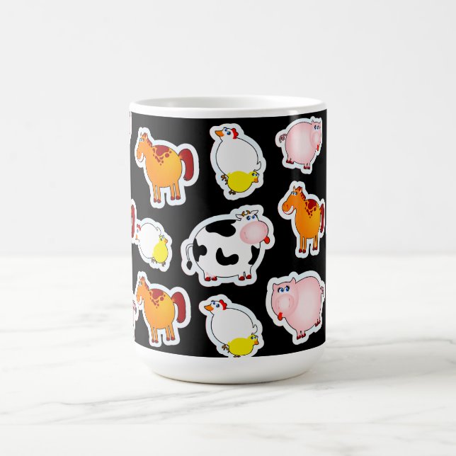Happy farm background, mug (Center)