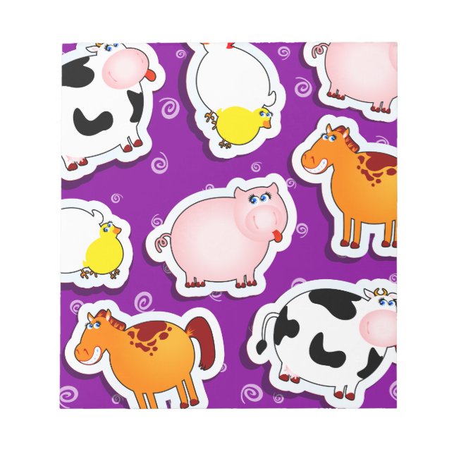 Happy farm background, notepad (Front)
