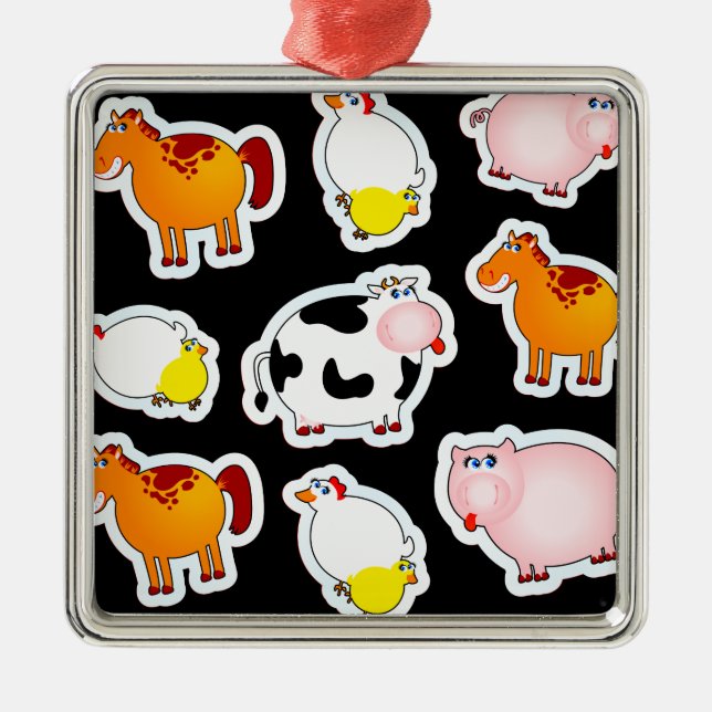 Happy farm background, ornament (Front)