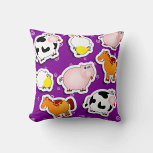 Happy farm background, pillow