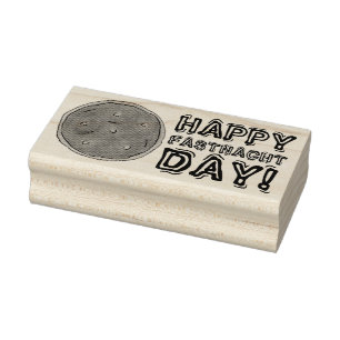 Happy Fasnacht Fastnacht Day Doughnut Doughnut Sta Rubber Stamp