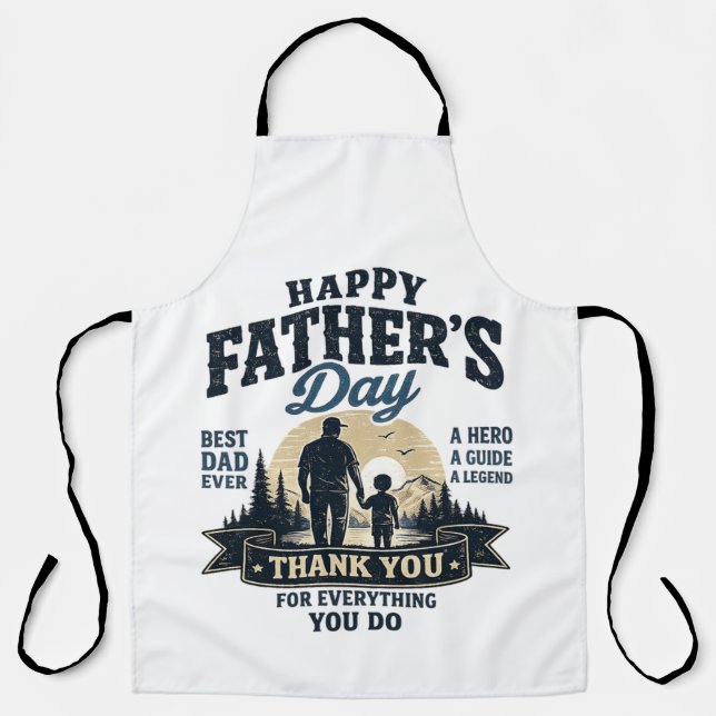 Happy Father’s Day-Best Dad Ever Apron (Front)