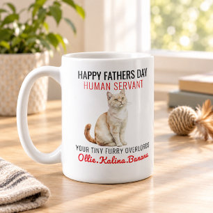 Happy Father’s Day – Cat Human Servant Funny Coffee Mug