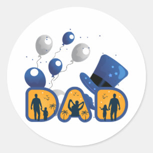 Happy father´s day.  classic round sticker