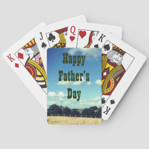 Happy Father’s Day Countryside design Playing Cards