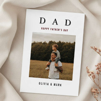 Happy Father’s Day Custom Photo Collage Modern Holiday Card