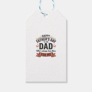 Happy Father’s Day Dad Vintage Typography Gift Tags