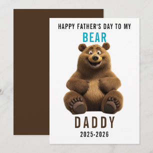 Happy Father’s Day for Bear Dad Funny Bear Lover Holiday Card