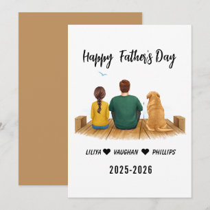 Happy Father’s Day for Dad Cute dog Holiday Card