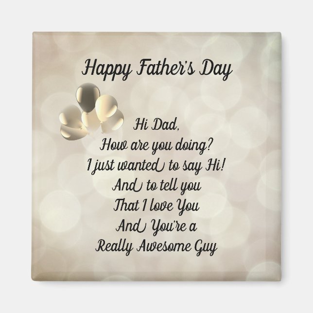 Happy Father’s Day message Magnet (Front)