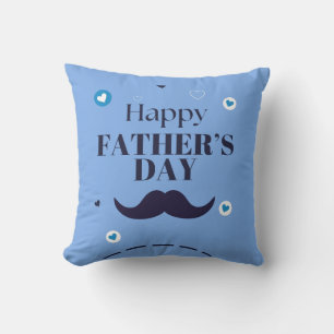 Happy Father’s Day – Moustache & Heart Design Cushion