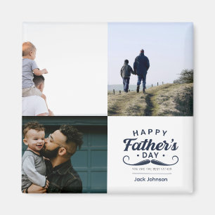 Happy Father’s Day Mustache Tribute Design Magnet