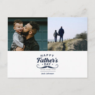 Happy Father’s Day Mustache Tribute Design Postcard