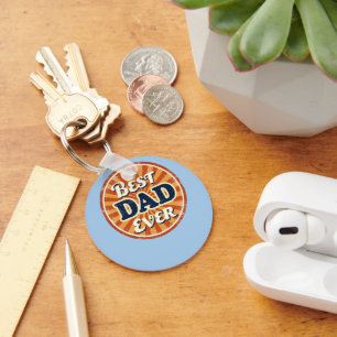 Happy Father’s Day Shirt – Retro Badge Key Ring