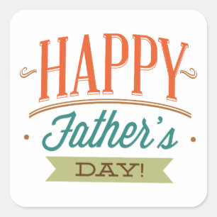 Happy Father’s Day Square Sticker