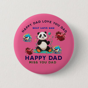 Happy Father’s Day T-Shirt logo Custom Dad T-Shir 6 Cm Round Badge