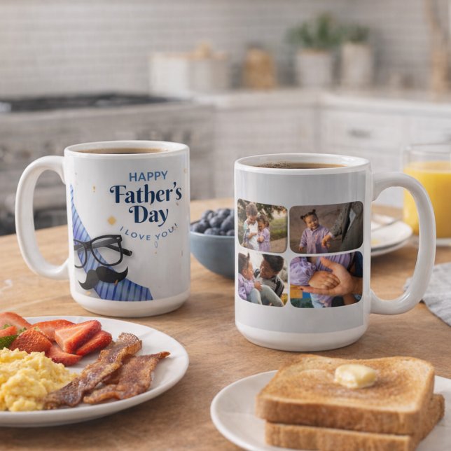 Happy Father’s Day – Tie, Mustache & Memories Coffee Mug (Happy Father’s Day – Tie, Mustache & Memories Coffee Mug)