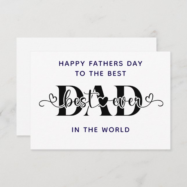 Happy Father’s Day to the Best  Card (Front/Back)