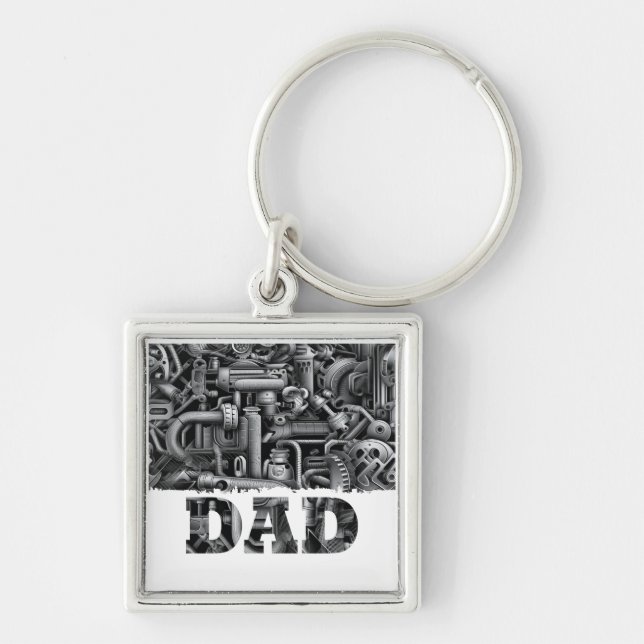 Happy Father’s Day to the Coolest Dad Key Ring (Front)