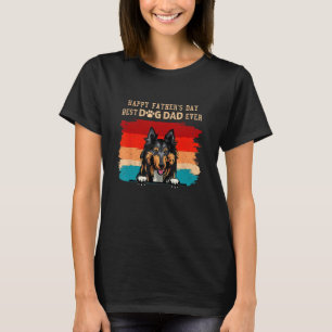 Happy Father s Day Vintage Rough Collie Best Dog D T-Shirt