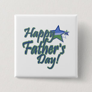 happy fathers Day 15 Cm Square Badge