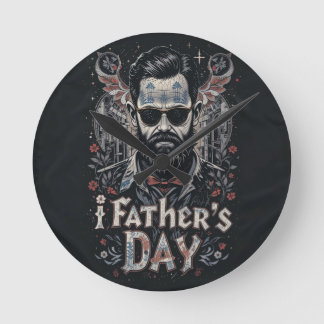 Happy father's day 2025 round clock