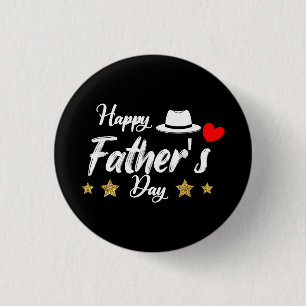 Happy Father's Day 2025 Tshirt for Men Dad Grandpa 3 Cm Round Badge