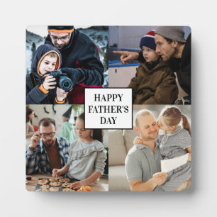 Happy Father's Day 4 Photo Collage personalised P Plaque