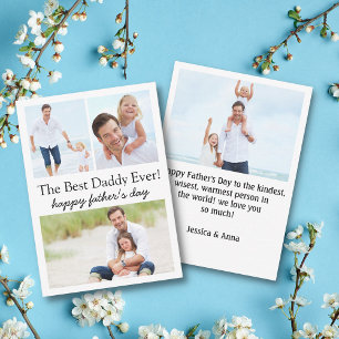 happy fathers day, 4 photos  modern holiday card