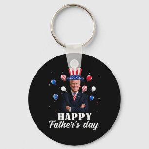 Happy Fathers Day 4th Of July Anti Joe Biden Suppo Key Ring