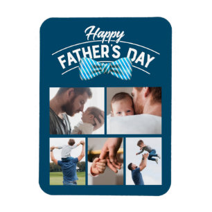 Happy Fathers Day 5 Photo Collage Magnet