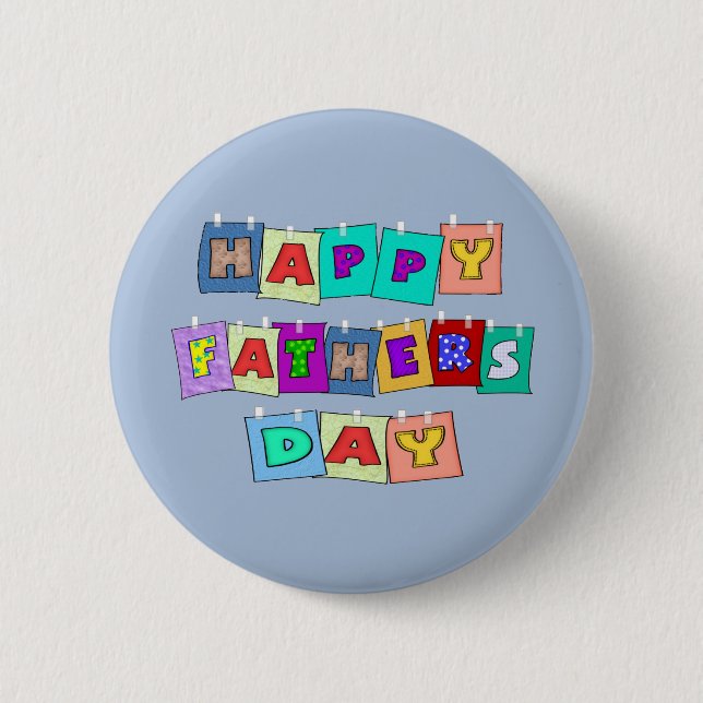 Happy Fathers Day 6 Cm Round Badge (Front)