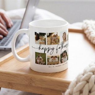 Happy Fathers Day 8 Photo Collage Keepake Coffee Mug
