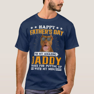 Happy Father's Day American Pit Bull Dog Dad Gifts T-Shirt